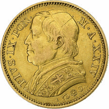 Italien Staaten, PAPAL STATES, Pius IX, 20 Lire, 1870 - Anno XXIV, Rome, Gold