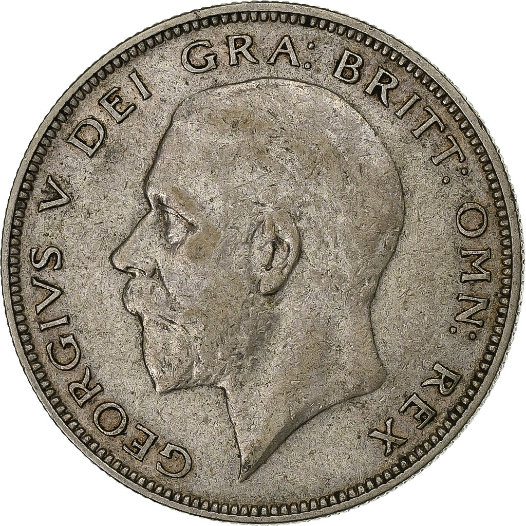 Gran Bretaña, George V, 1/2 Crown, 1933, Plata, MBC, KM:835