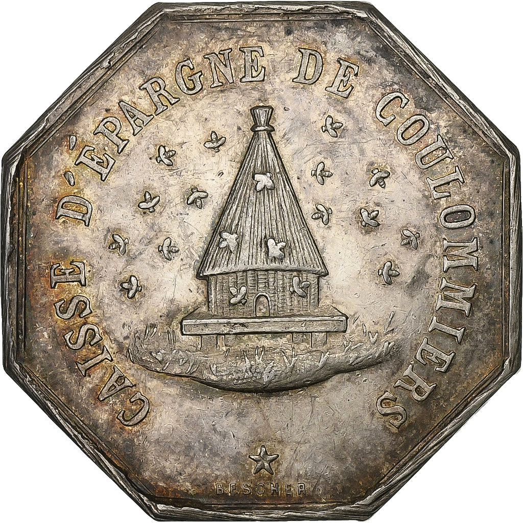 Francia, medaglia, Argento, Bescher, CAISSE D'EPARGNE DE COULOMMIERS, BB+