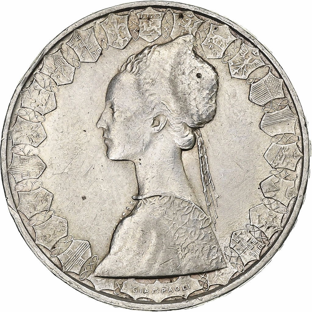 Italy, 500 Lire, 1958, Rome, Silver, EF(40-45), KM:98