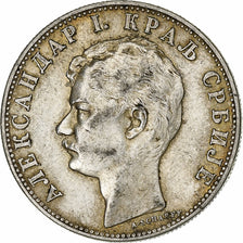 Serbia, Alexander I, 2 Dinara, 1897, Silver, EF(40-45), KM:22
