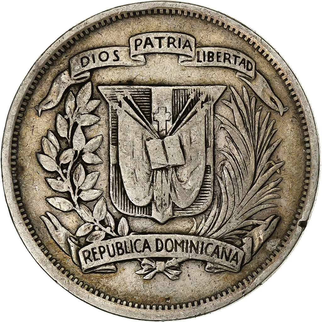Repubblica domenicana, 1/2 Peso, 1937, Argento, MB+, KM:21