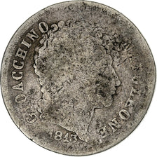 Italiaanse staten, NAPLES, Joachim Murat, 2 Lire, 1813, Naples, Zilver, ZG+