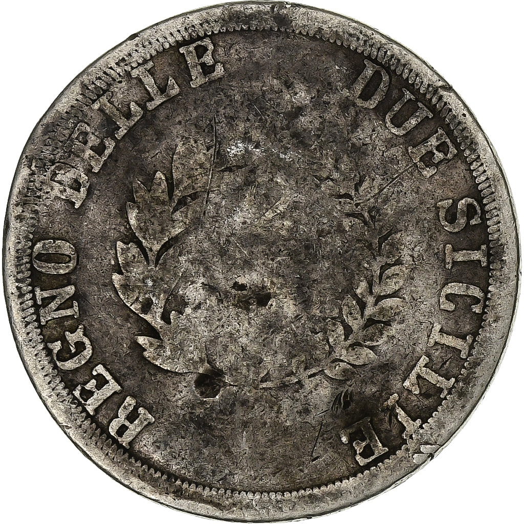 Italiaanse staten, NAPLES, Joachim Murat, 2 Lire, 1813, Naples, Zilver, ZG+