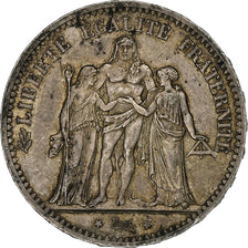 France, 5 Francs, Hercule, 1874, Paris, Silver, EF(40-45), KM:820.1