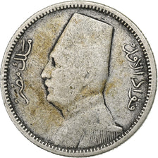Egipt, Fuad I, 2 Piastres, 1929/AH1348, Srebro, VF(20-25), KM:335