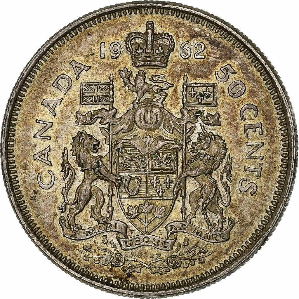 Canada, Elizabeth II, 50 Cents, 1962, Ottawa, Silver, VF(30-35), KM:56