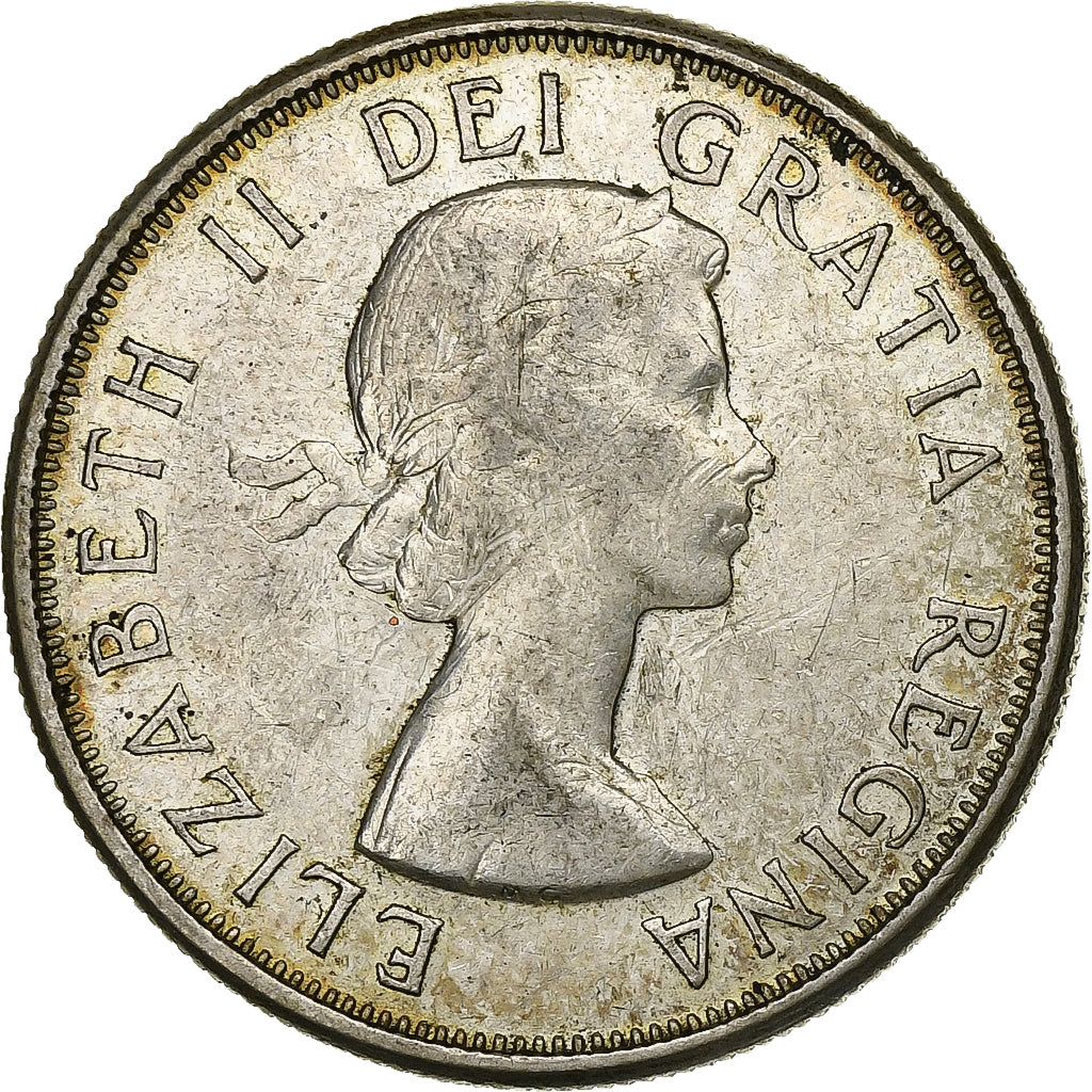 Canada, Elizabeth II, 50 Cents, 1960, Royal Canadian Mint, Silver, VF(30-35)