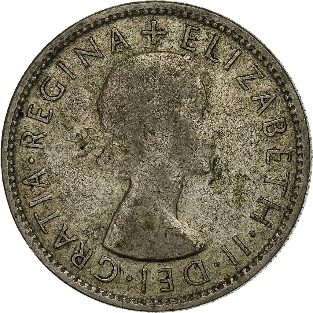 Australia, Elizabeth II, Florin, 1954, Melbourne, Silver, VF(20-25), KM:54