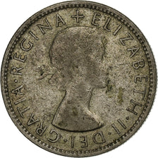 Australia, Elizabeth II, Florin, 1954, Melbourne, Silver, VF(20-25), KM:54