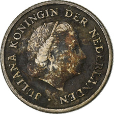 Netherlands Antilles, Juliana, 1/10 Gulden, 1954, Utrecht, Silver, VF(30-35)