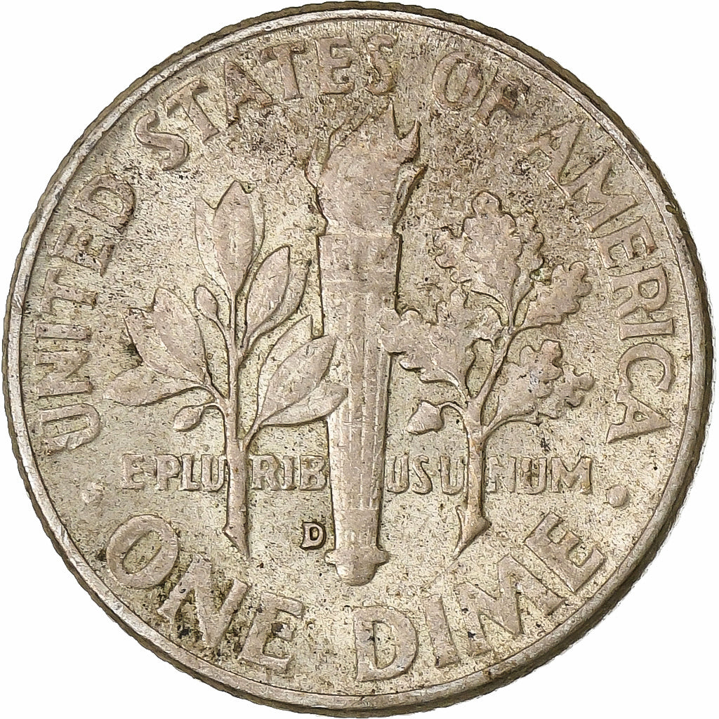 United States, Dime, Roosevelt Dime, 1960, Denver, Silver, EF(40-45), KM:195