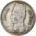 Egitto, Farouk, 2 Piastres, 1937/AH1356, British Royal Mint, Argento, MB+