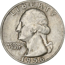 United States, Quarter, Washington Quarter, 1956, U.S. Mint, Silver, VF(30-35)