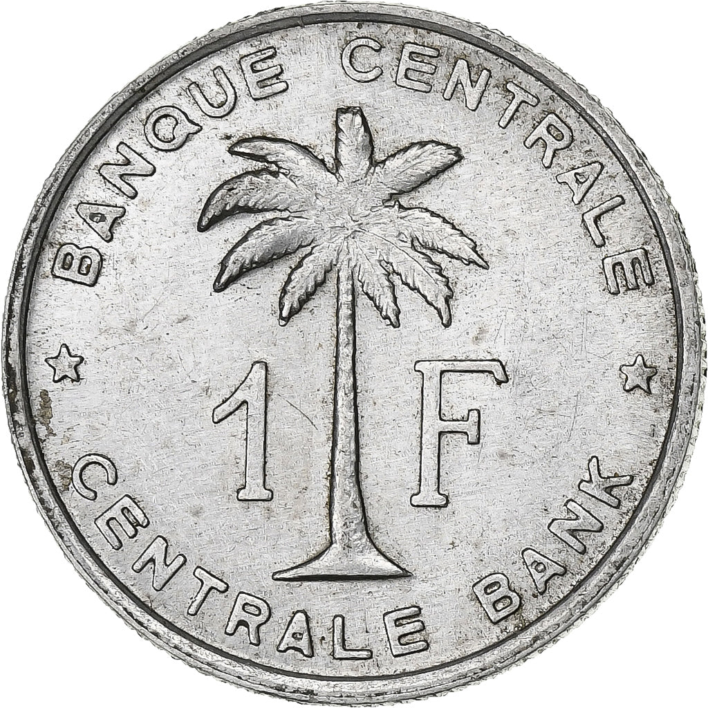 Congo belga, RUANDA-URUNDI, Franc, 1958, Aluminio, BC+, KM:4