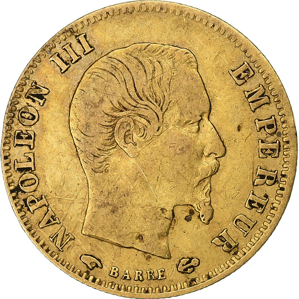Frankreich, Napoleon III, 5 Francs, Napoléon III, 1856, Paris, Gold, S+