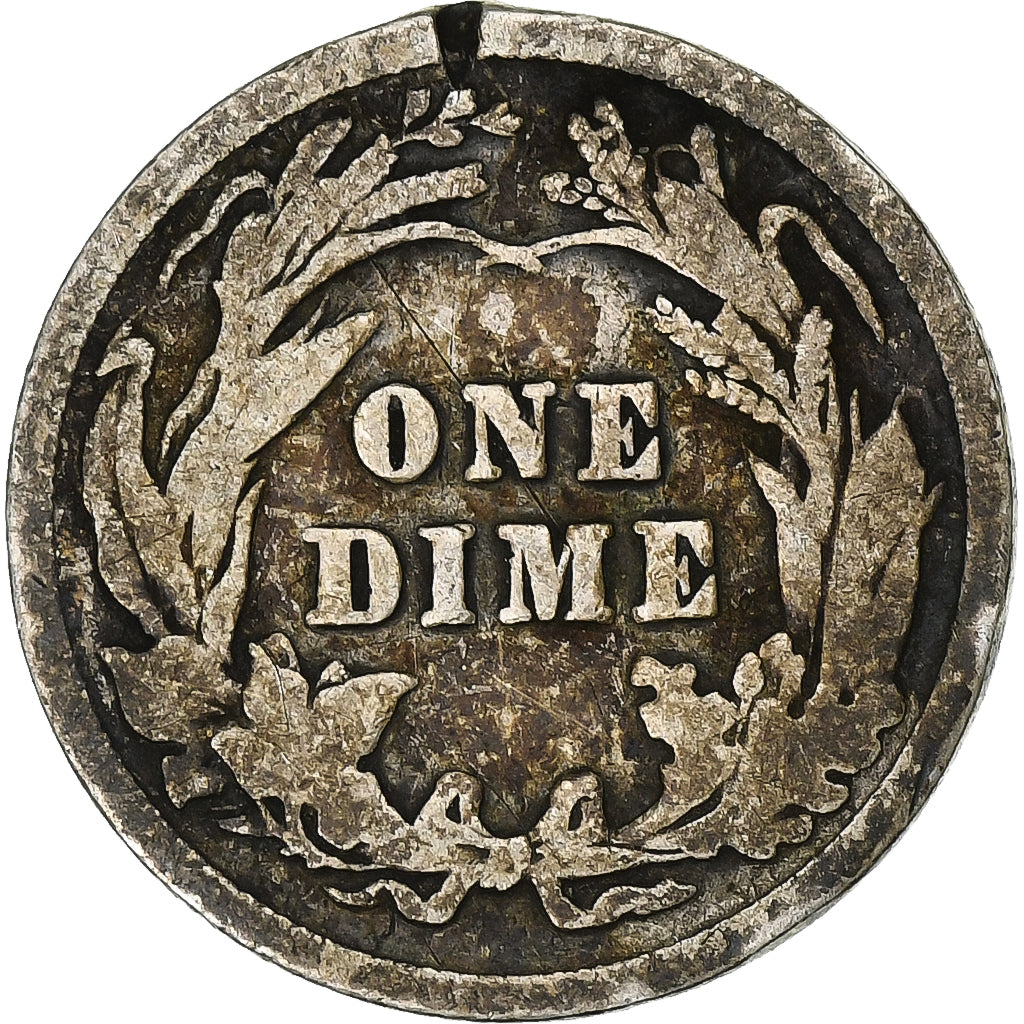 Estados Unidos da América, Dime, Barber Dime, 1909, Philadelphia, Prata