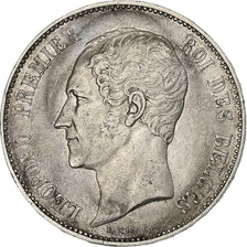 Belgium, Leopold I, 5 Francs, 5 Frank, 1851, Brussels, Silver, EF(40-45), KM:17
