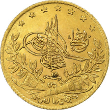 Turquía, Abdul Hamid II, 50 Kurush, 1892 / AH 1310, Qustantiniyah, Oro, EBC