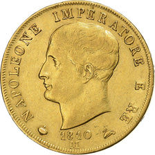 ITALIAN STATES, KINGDOM OF NAPOLEON, Napoleon I, 40 Lire, 1810, Milan, Gold