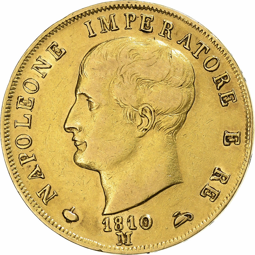 ITALIAN STATES, KINGDOM OF NAPOLEON, Napoleon I, 40 Lire, 1810, Milan, Gold