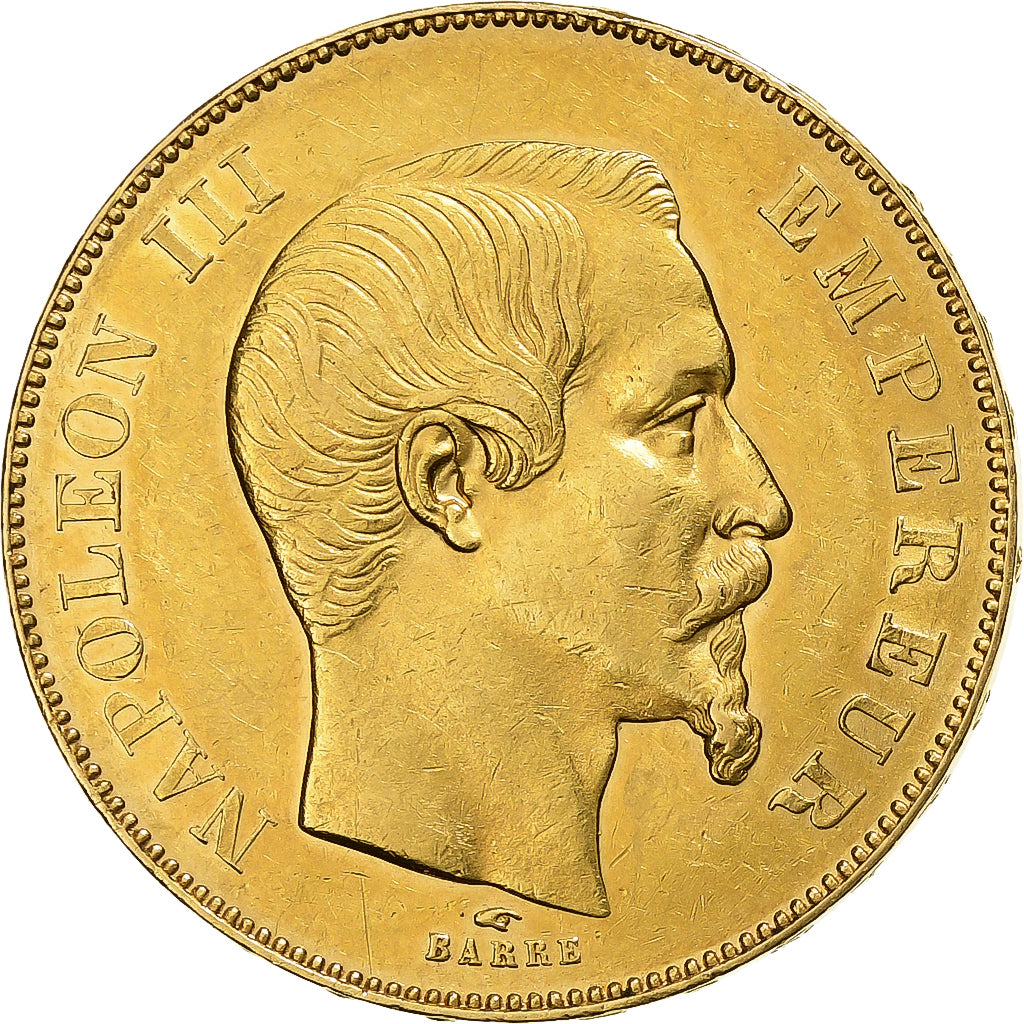 Francia, Napoleon III, 50 Francs, Napoléon III, 1856, Paris, Oro, EBC, KM:785.1