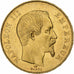 França, Napoleon III, 50 Francs, Napoléon III, 1857, Paris, Dourado