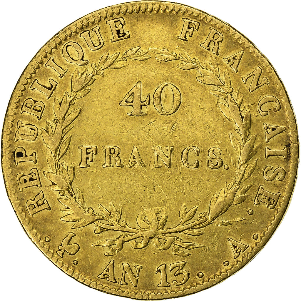 Frankreich, 40 Francs, Napoléon I, AN 13, Paris, Gold, SS, KM:664.1