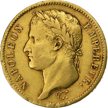 França, 40 Francs, Napoléon I, 1811, Paris, Dourado, EF(40-45), KM:696.1
