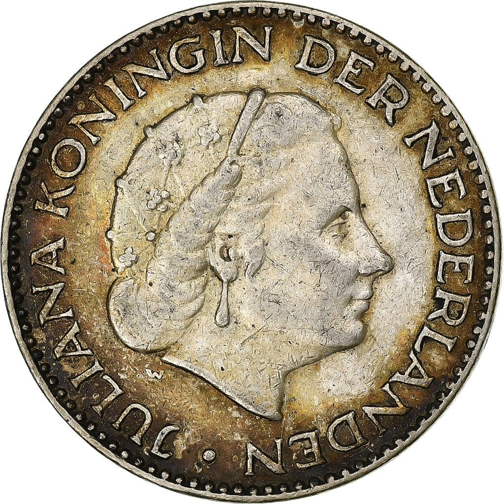 Holandia, Juliana, Gulden, 1954, Utrecht, Srebro, EF(40-45), KM:184