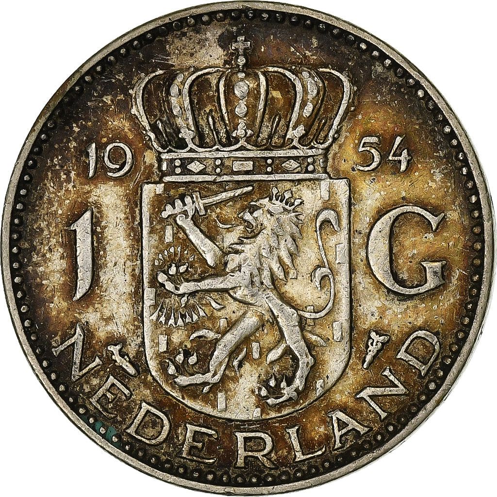 Pays-Bas, Juliana, Gulden, 1954, Utrecht, Argent, TTB, KM:184