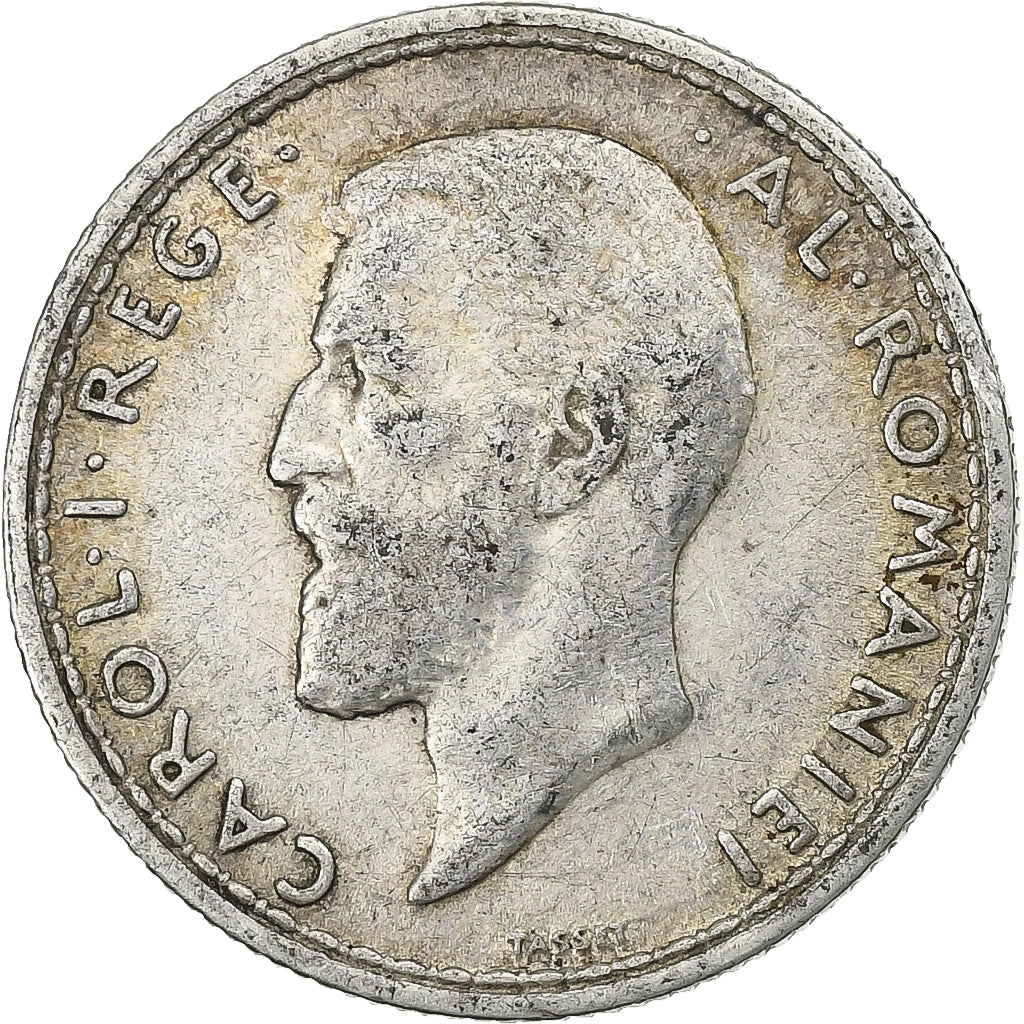 Romania, Carol I, 50 Bani, 1910, Silver, VF(30-35), KM:41