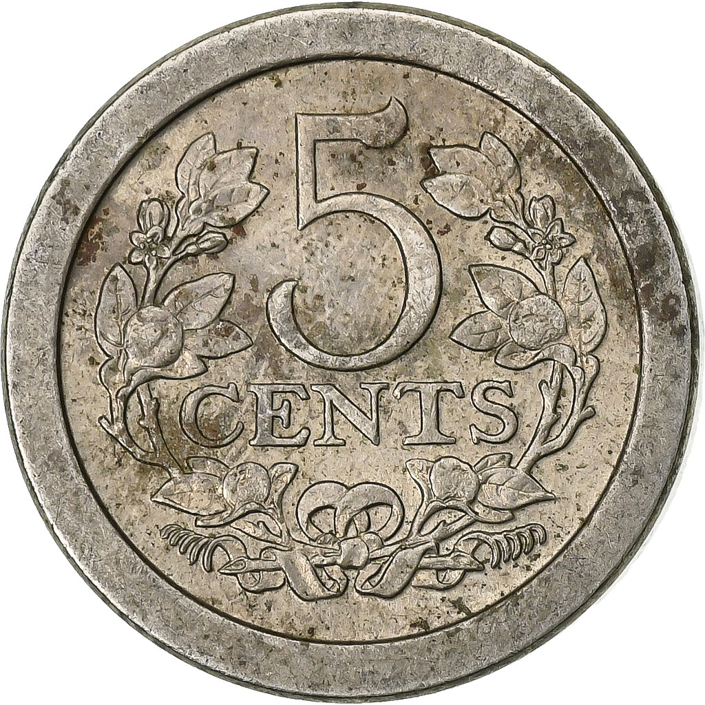 Pays-Bas, Wilhelmina I, 5 Cents, 1908, Cupro-nickel, TTB, KM:137