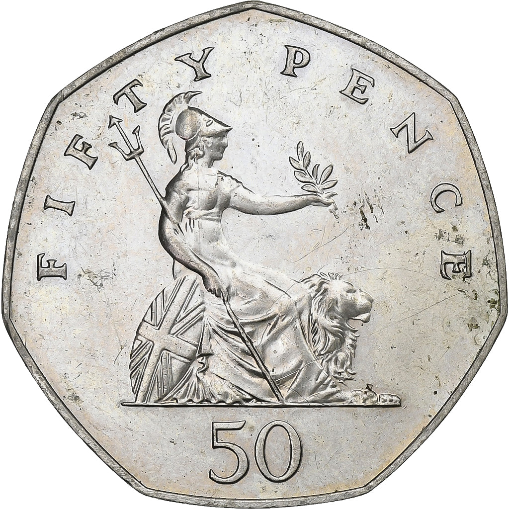 Great Britain, Elizabeth II, 50 Pence, 1986, Copper-nickel, EF(40-45), KM:940.1