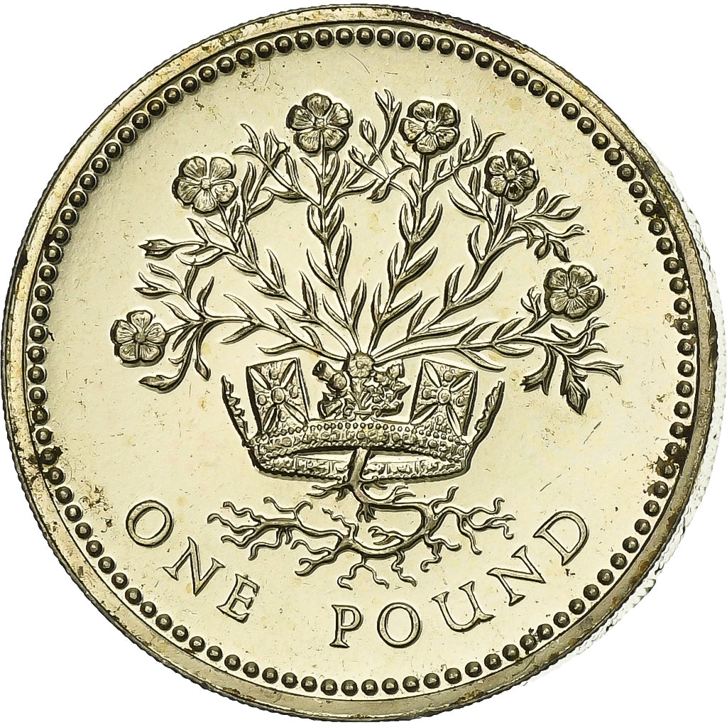 Great Britain, Elizabeth II, Pound, 1986, Nickel-brass, EF(40-45), KM:946