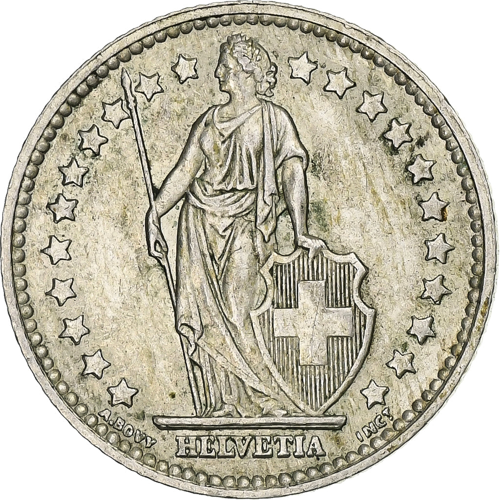 Svizzera, Franc, 1956, Bern, Argento, BB, KM:24