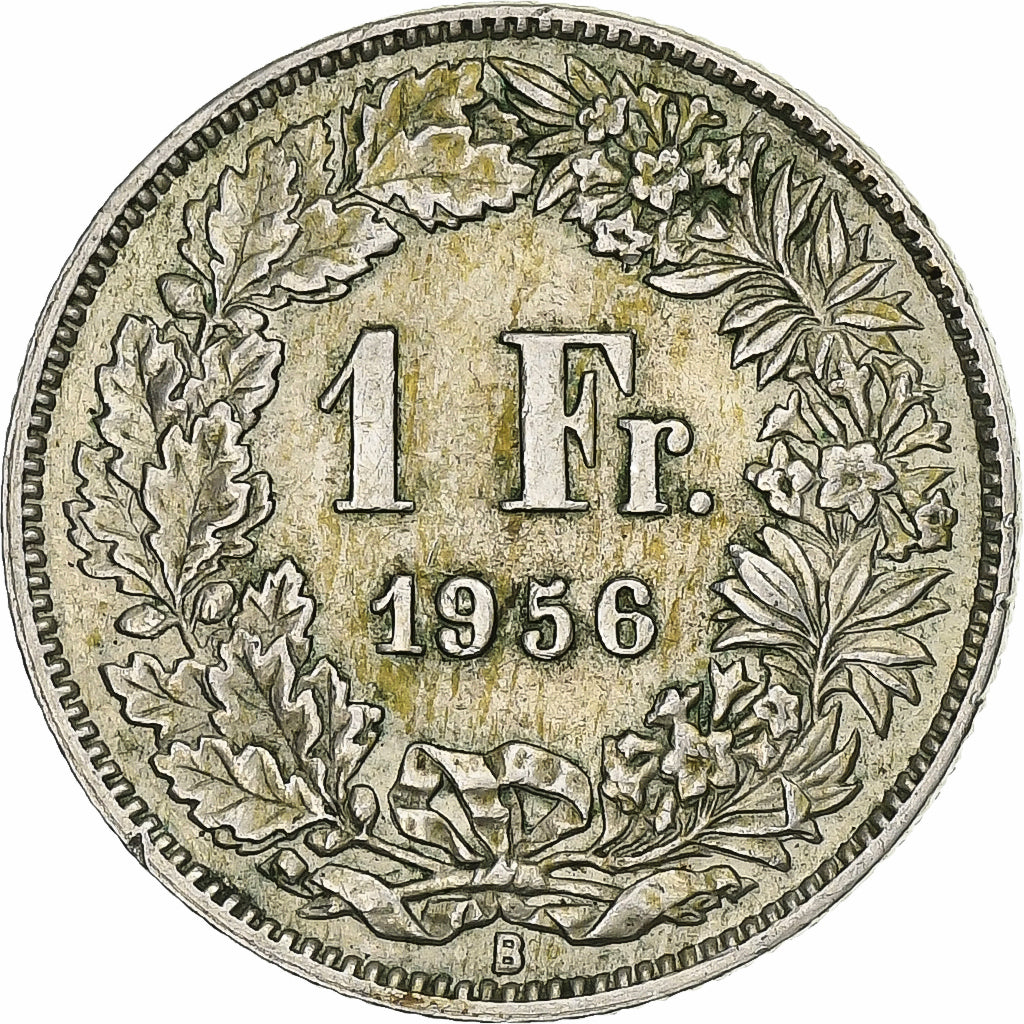 Switzerland, Franc, 1956, Bern, Silver, EF(40-45), KM:24