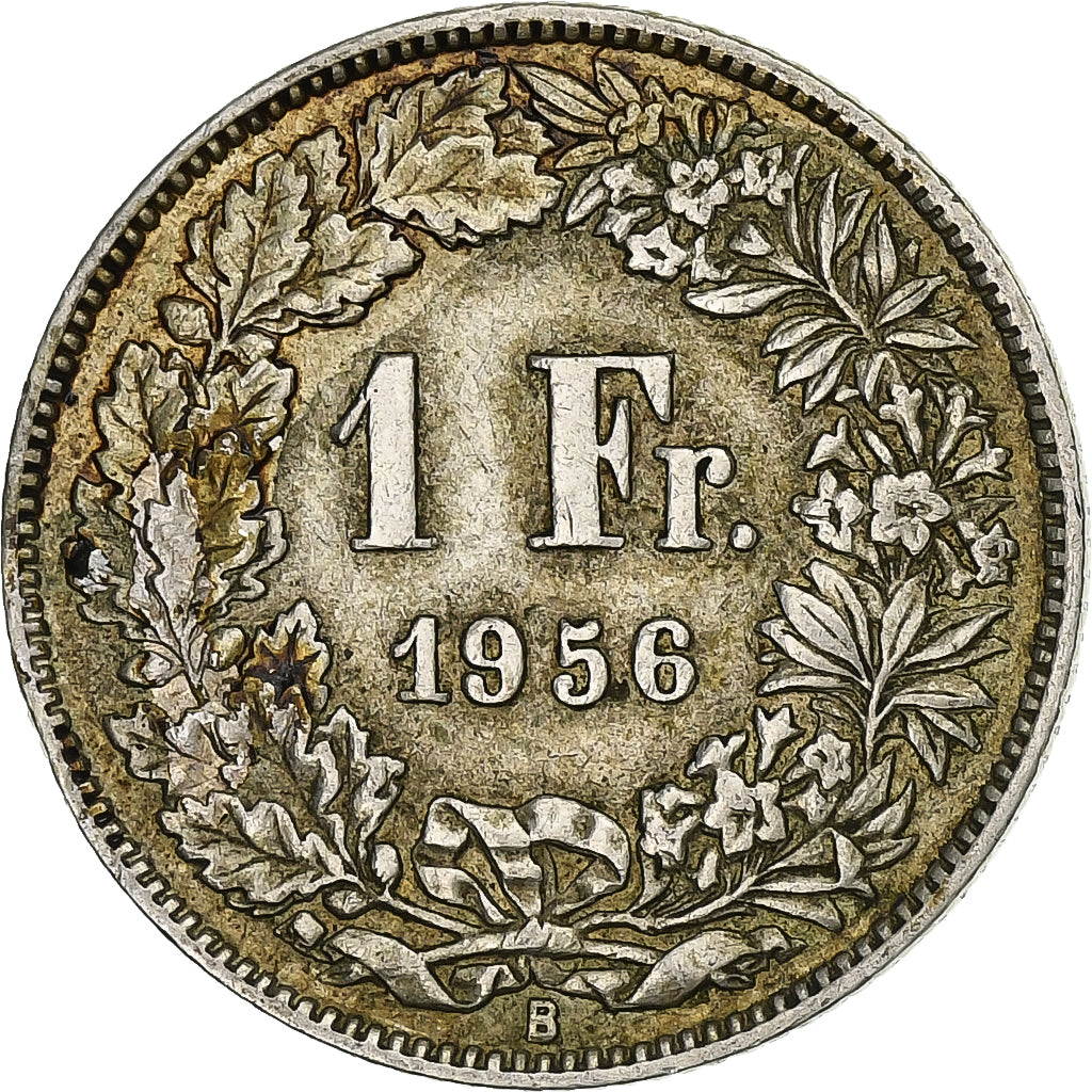 Szwajcaria, Franc, 1956, Bern, Srebro, EF(40-45), KM:24