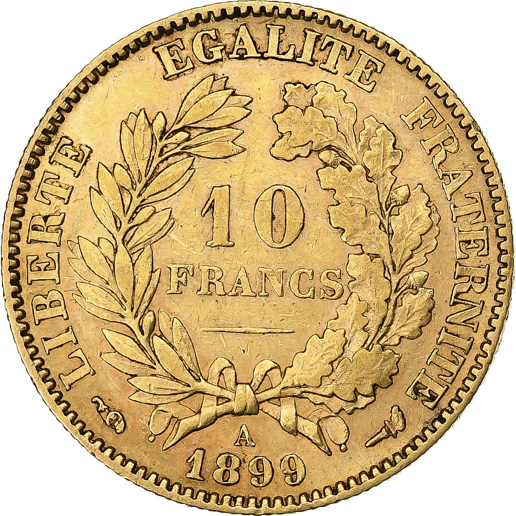 France, 10 Francs, Cérès, 1899, Paris, Or, TTB+, KM:830