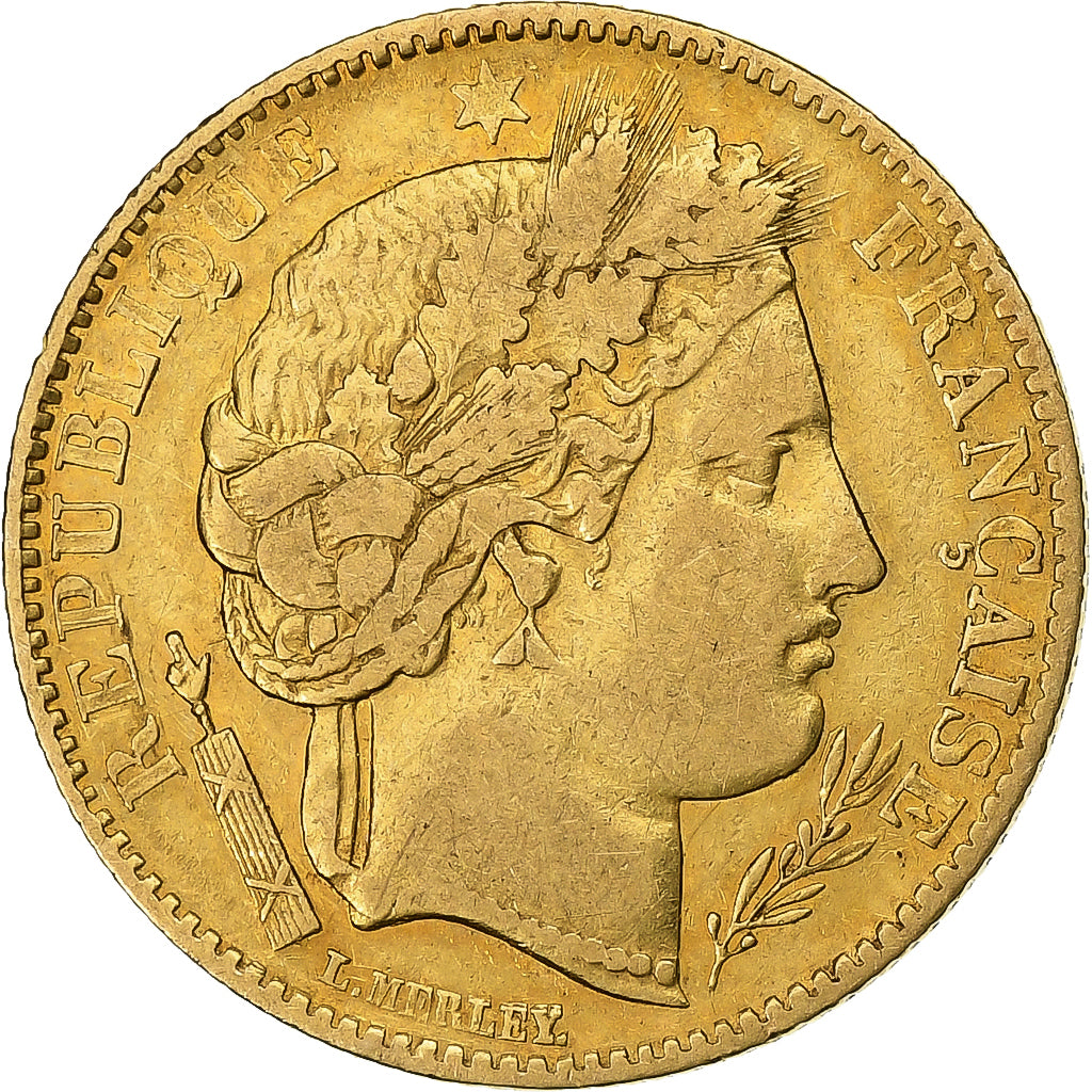 France, 10 Francs, Cérès, 1850, Paris, Gold, VF(30-35), KM:770