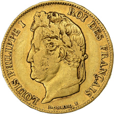 France, 20 Francs, Louis-Philippe, 1840, Paris, Or, TTB, KM:750.1