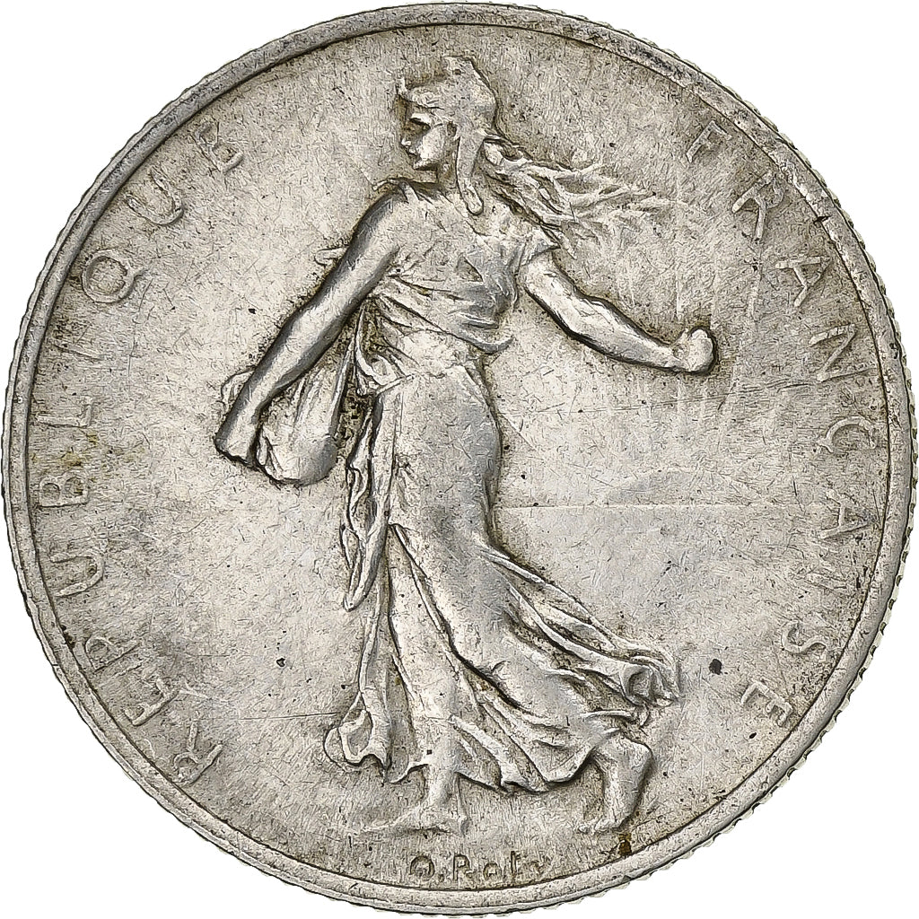 Frankrijk, 2 Francs, Semeuse, 1914, Castelsarrasin, Zilver, ZF, KM:845.2
