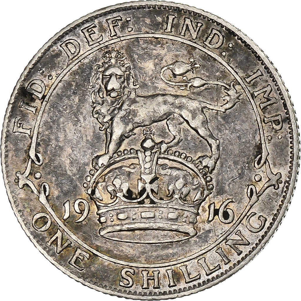 Groot Bretagne, George V, Shilling, 1916, Zilver, PR, KM:816