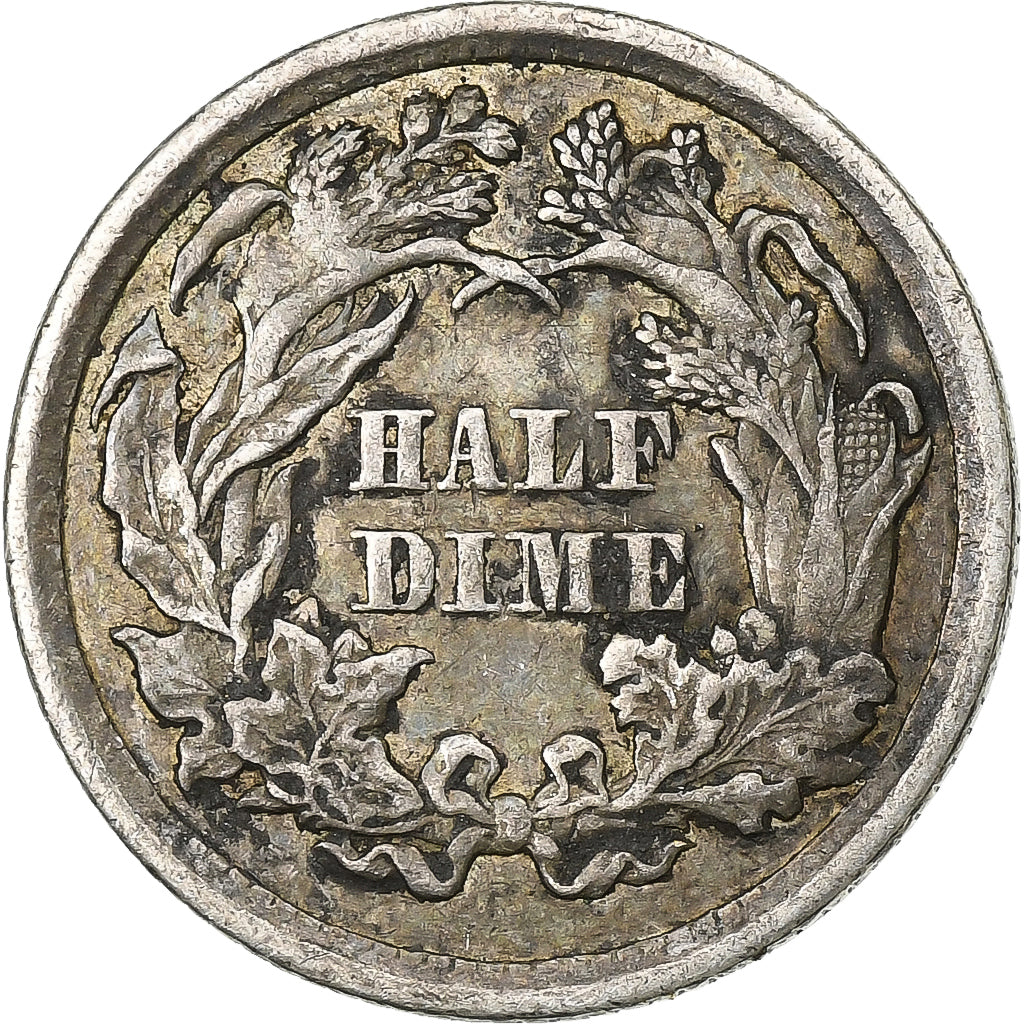 United States, Half Dime, Seated Liberty Half Dime, 1871, Philadelphia, Silver