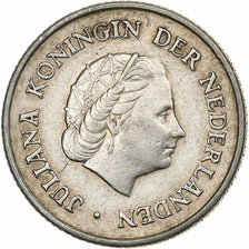 Netherlands Antilles, Juliana, 1/10 Gulden, 1960, Utrecht, Silver, EF(40-45)
