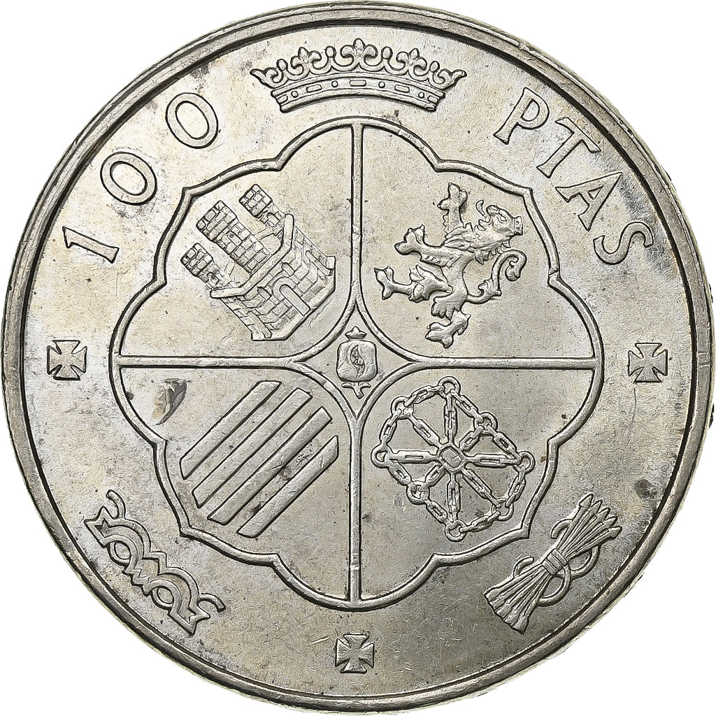 Spain, Caudillo and regent, 100 Pesetas, 1966 (67), Madrid, Silver, EF(40-45)