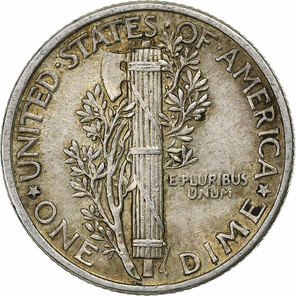 États-Unis, Dime, Mercury Dime, 1941, Philadelphie, Argent, TTB+, KM:140