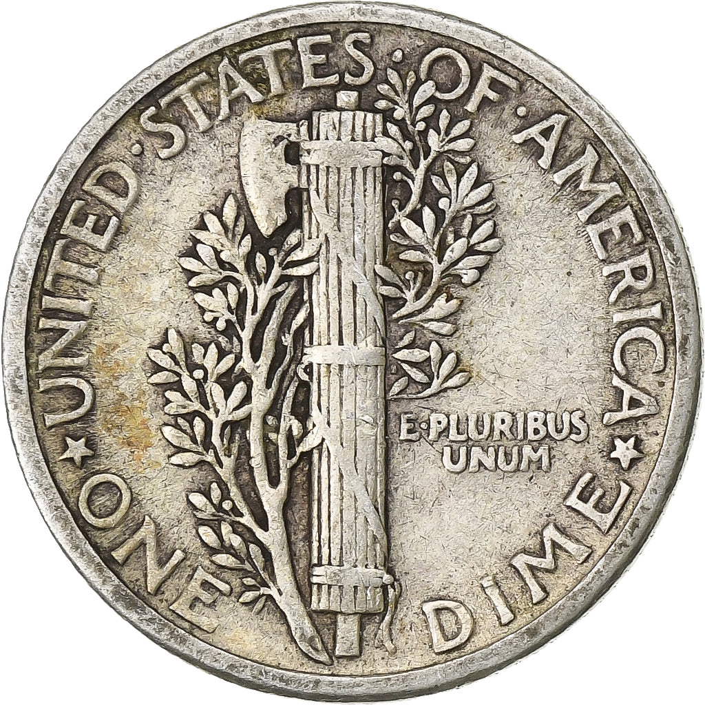 Stati Uniti, Dime, Mercury Dime, 1931, Philadelphia, Argento, BB, KM:140