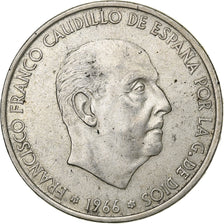 Spain, Caudillo and regent, 100 Pesetas, 1966 (68), Madrid, Silver, EF(40-45)