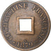 COCHINCHINA FRANCESA, Sapèque, 1879, Paris, Bronze, AU(50-53), KM:E3